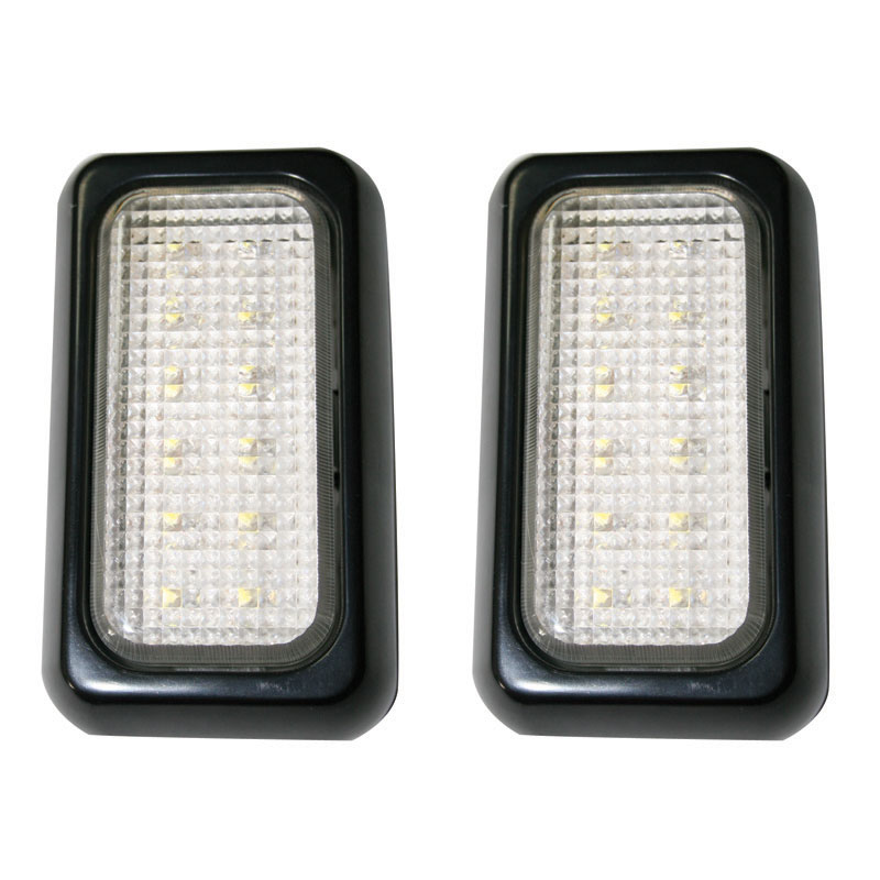 Svjetlo kupolasto za trajler 12 LED 12V&24V, crni 2 KOM