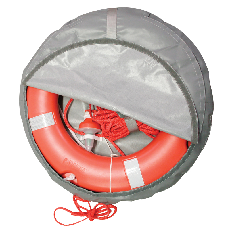 Set kolut za spašavanje SOLAS 75cm, smoupaljivo svijetlo 71325 i konop 30m, te zaštitna navlaka