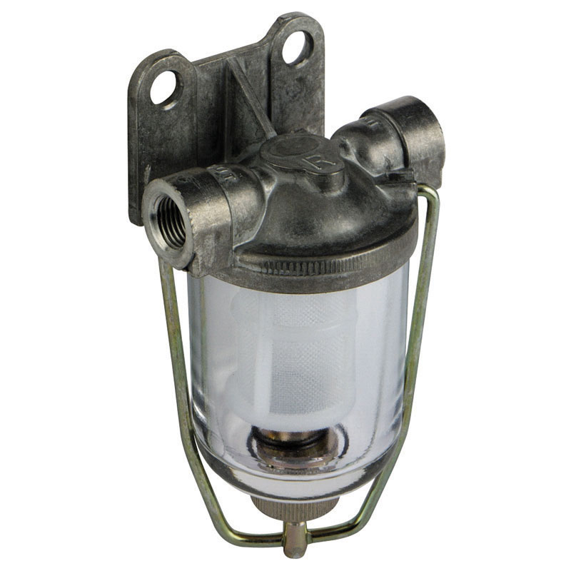 Filter-fuel decanter w/ transparent bowl
