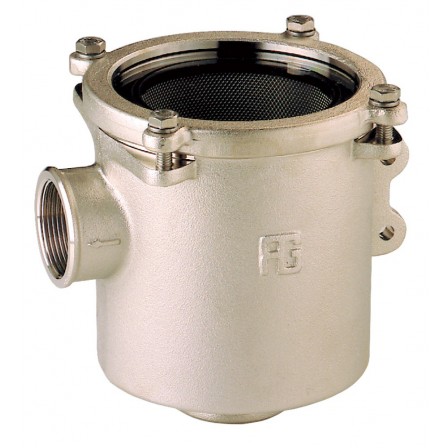 Water strainer nickel plated bronze