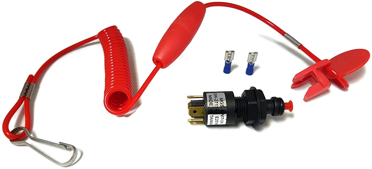 Spiral for outboard engine kill switch