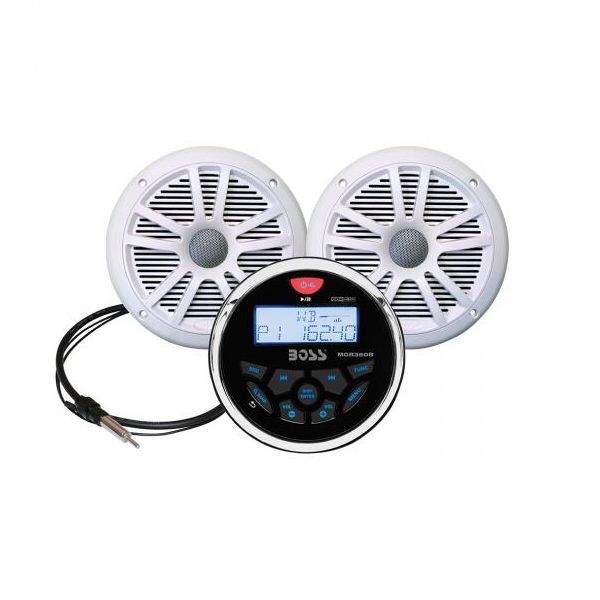 Boss Marine audio sistem s 2 zvučnika, bijela