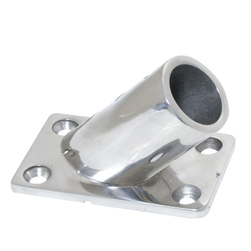 Nosač cijevi, Inox 316, kut 450o, s pravougaonom  bazom